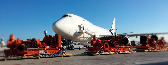 Грузовые самолеты Boeing 747 в помощь реализации Панамского проекта в заявленные сроки. Для выполнения сжатых сроков проекта, задействовали 5 (пять!) грузовых самолетов Boeing 747, чтобы перевезти дизельные насосы и сопутствующее оборудования из США в Панаму.